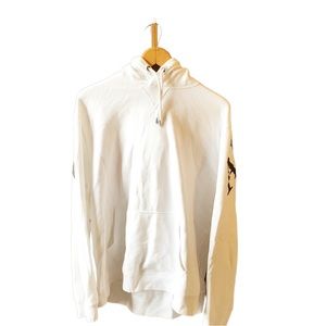 White and black Abercrombie & Fitch hoodie
